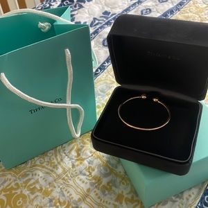 100% Authentic Tiffany & Co. HardWear Ball 18K Yellow Gold Open Bracelet